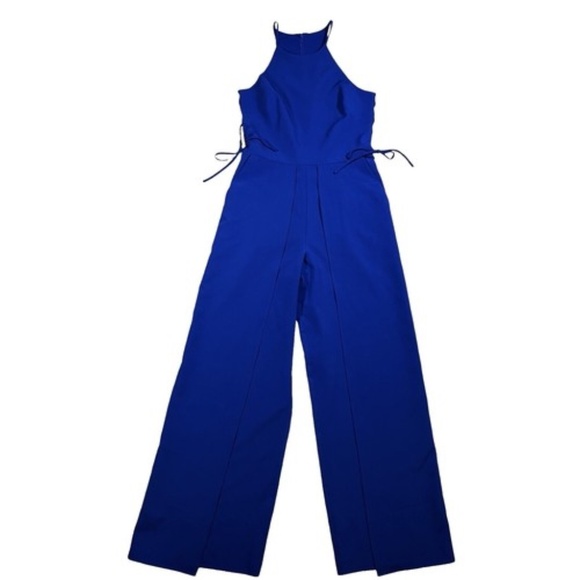Badgley Mischka Belle Blue Jumpsuit | Size 8 - Picture 3 of 9